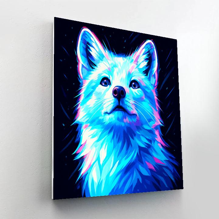 Comet Trail Arctic Fox paint by numbers