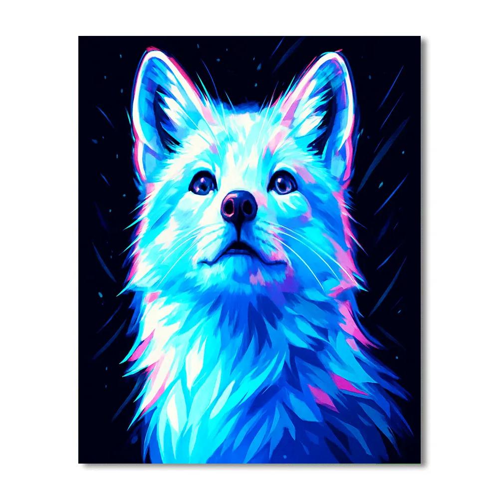 Comet Trail Arctic Fox paint by numbers