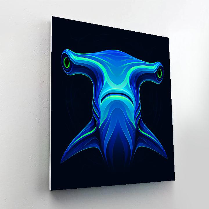 Electric Tide Hammerhead Emblem Paint by numbers art