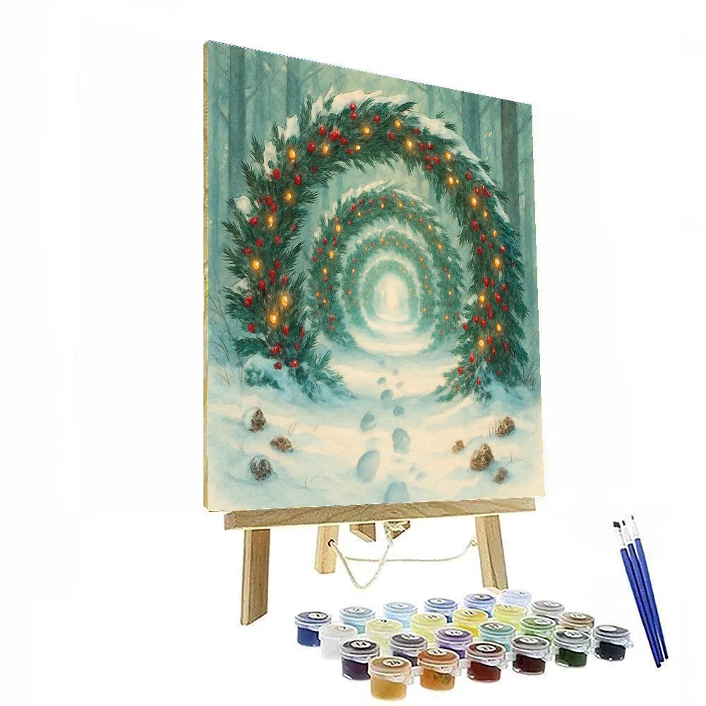Forest Path Of Wreath Arches paint by numbers