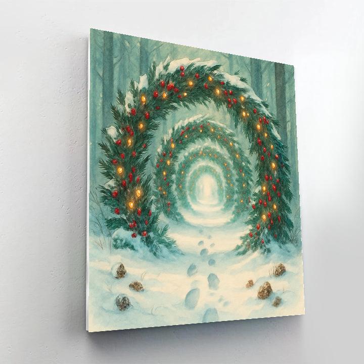 Forest Path Of Wreath Arches paint by numbers
