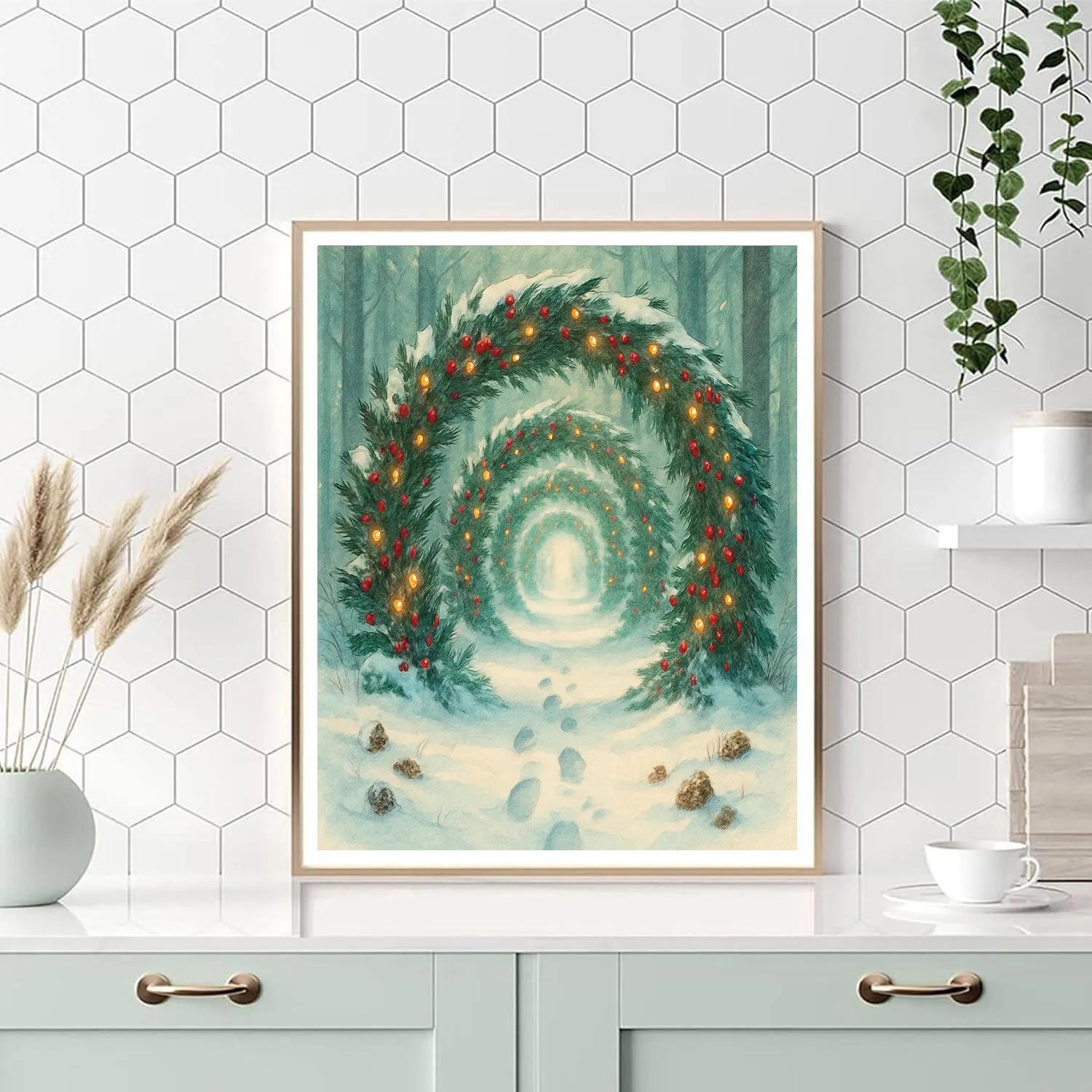 Forest Path Of Wreath Arches paint by numbers