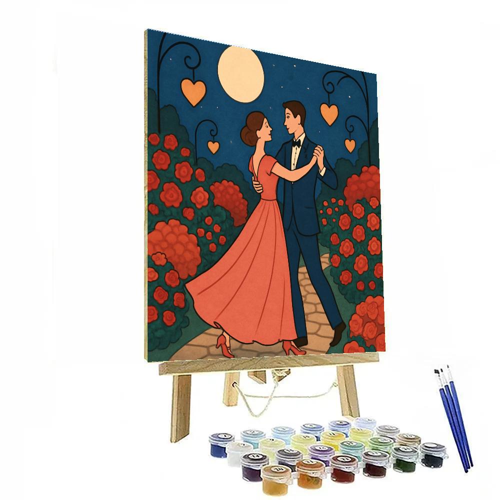 Moonlit Garden Waltz Valentines Day Edition Paint by numbers kits
