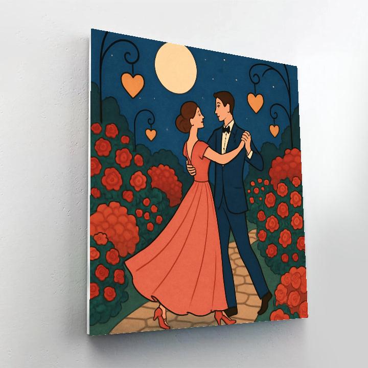Moonlit Garden Waltz Valentines Day Edition Paint by numbers kits