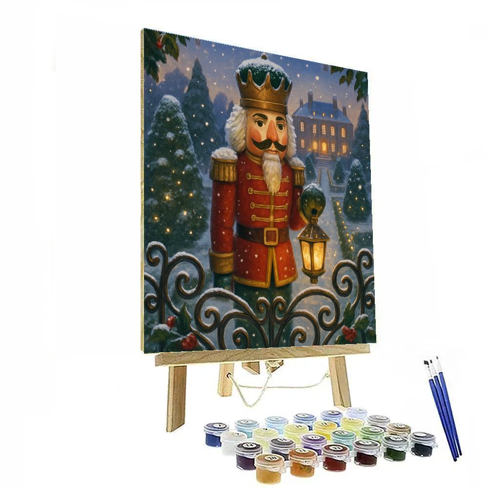 Nutcracker Garden At First Snow paint by color