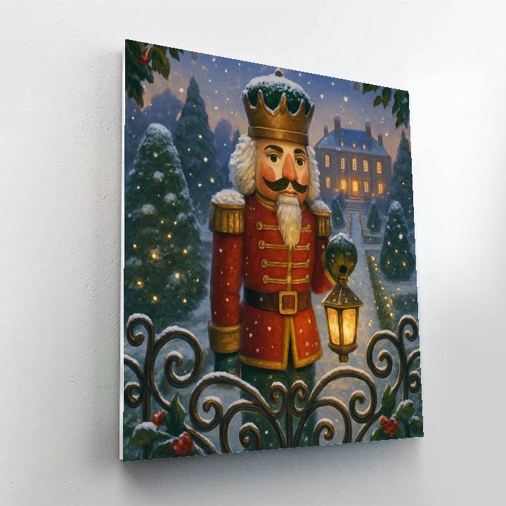 Nutcracker Garden At First Snow paint by color