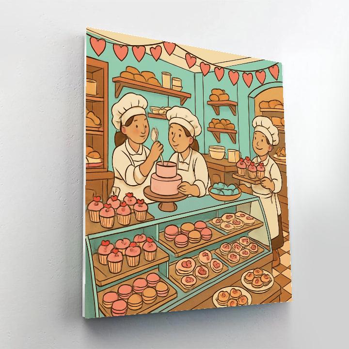 Valentines Day Bakery Of Sweet Wishes painting number kit