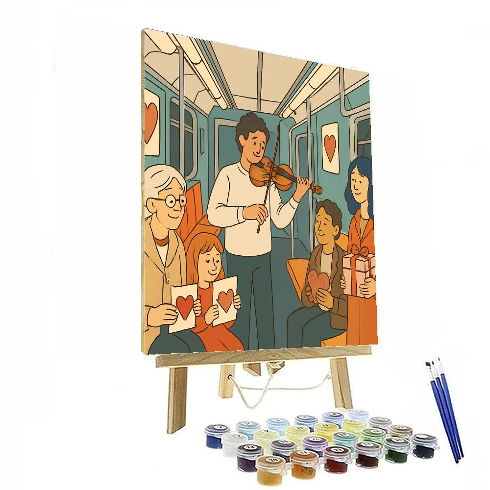 Subway Serenade On Valentines Day Morning Numbered painting kits