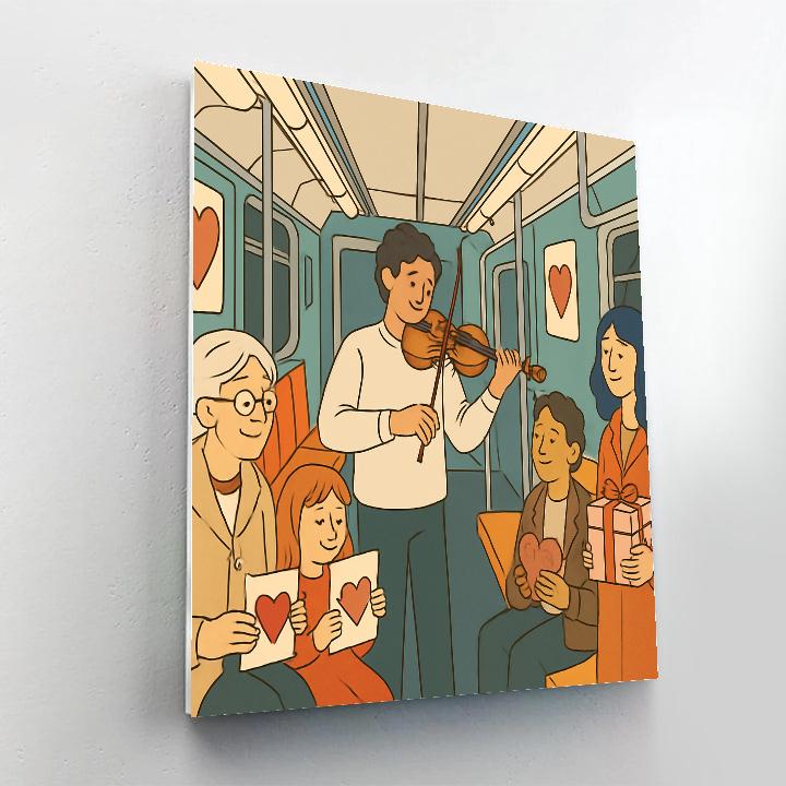 Subway Serenade On Valentines Day Morning Numbered painting kits