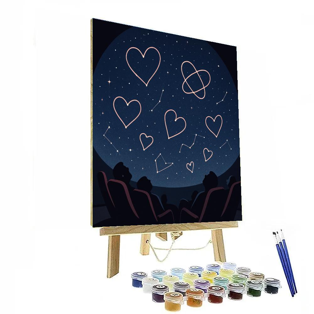 Valentines Day Planetarium Show Of Hearts DIY paint by numbers
