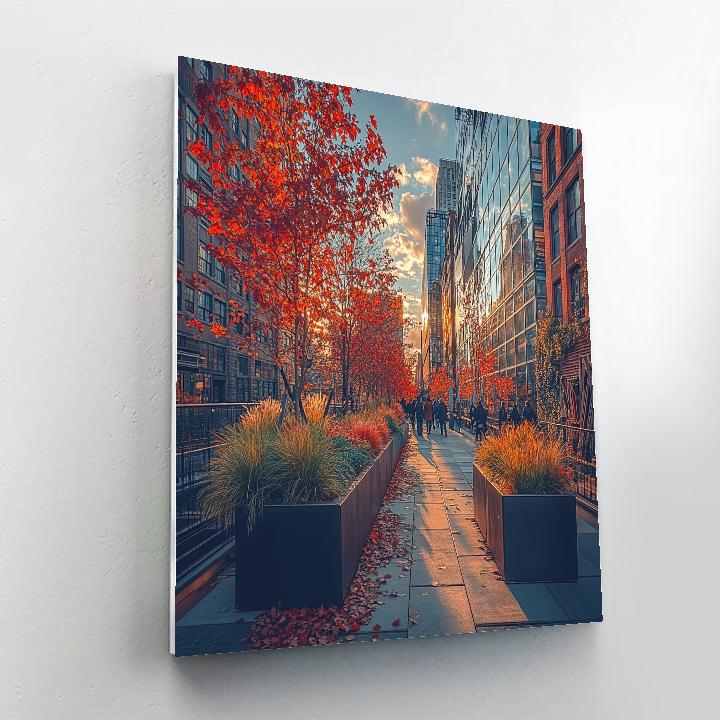 High Line Autumn Walk New York City United States Numbered painting kits
