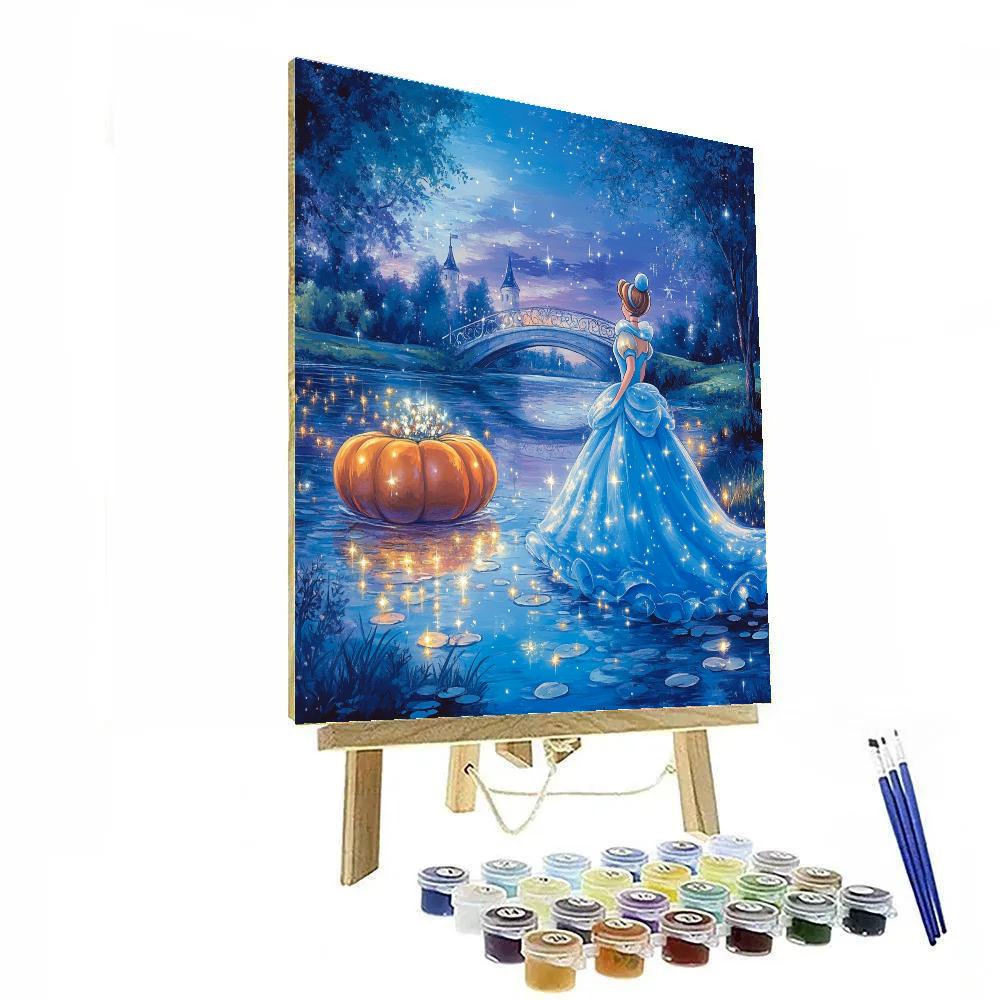 Cinderella Starlit Carriage Riverbank painting number kit