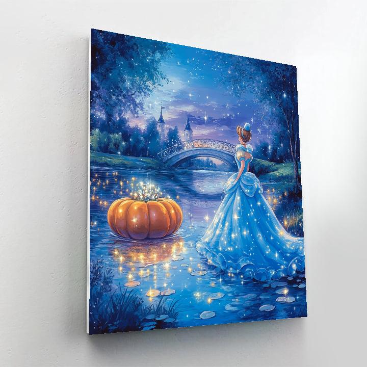 Cinderella Starlit Carriage Riverbank painting number kit