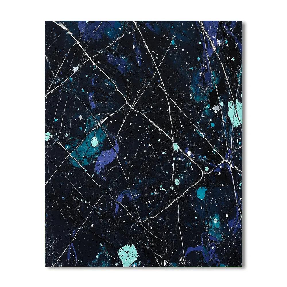 Jackson Pollock Inspired Aurora Drift Resonance DIY paint by numbers