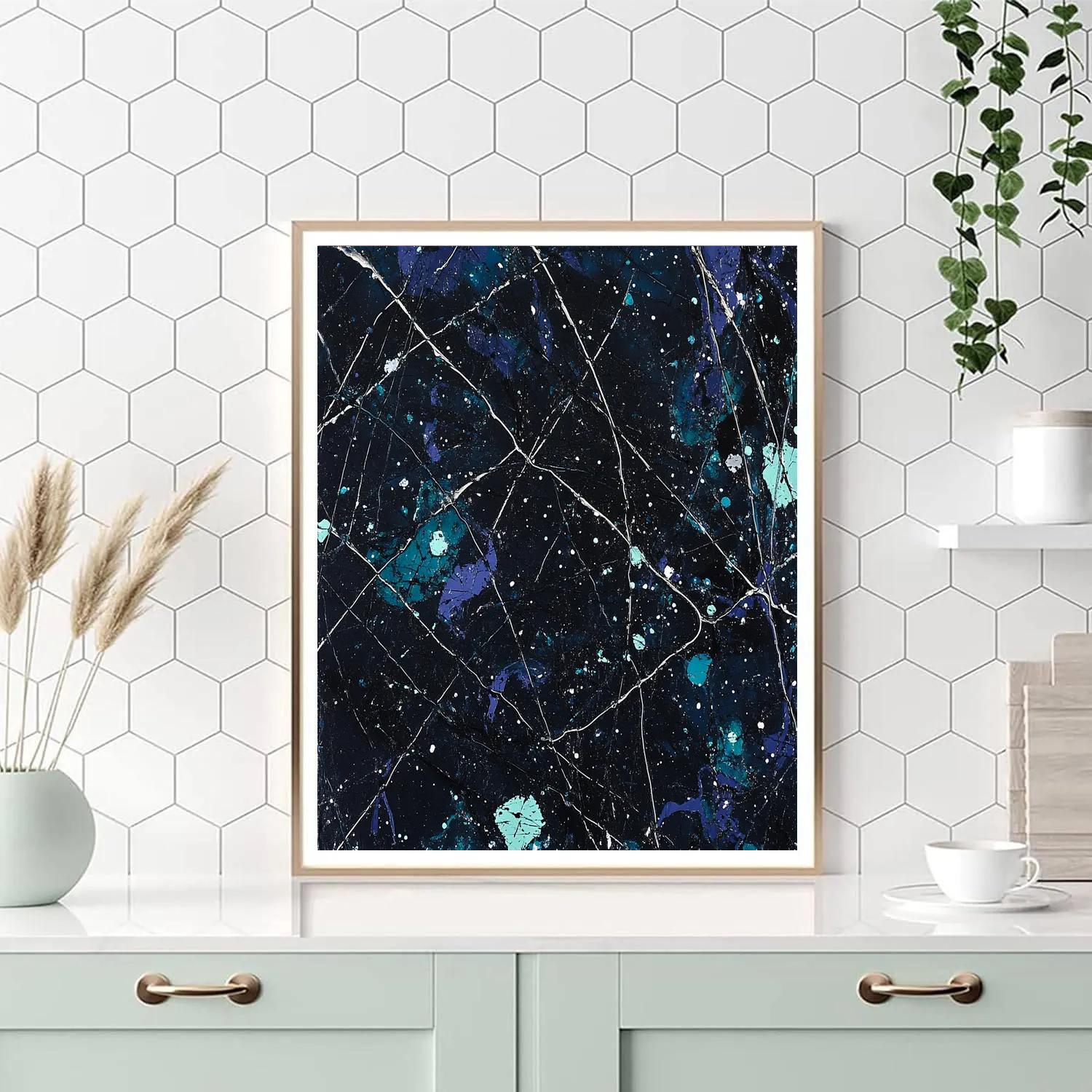 Jackson Pollock Inspired Aurora Drift Resonance DIY paint by numbers