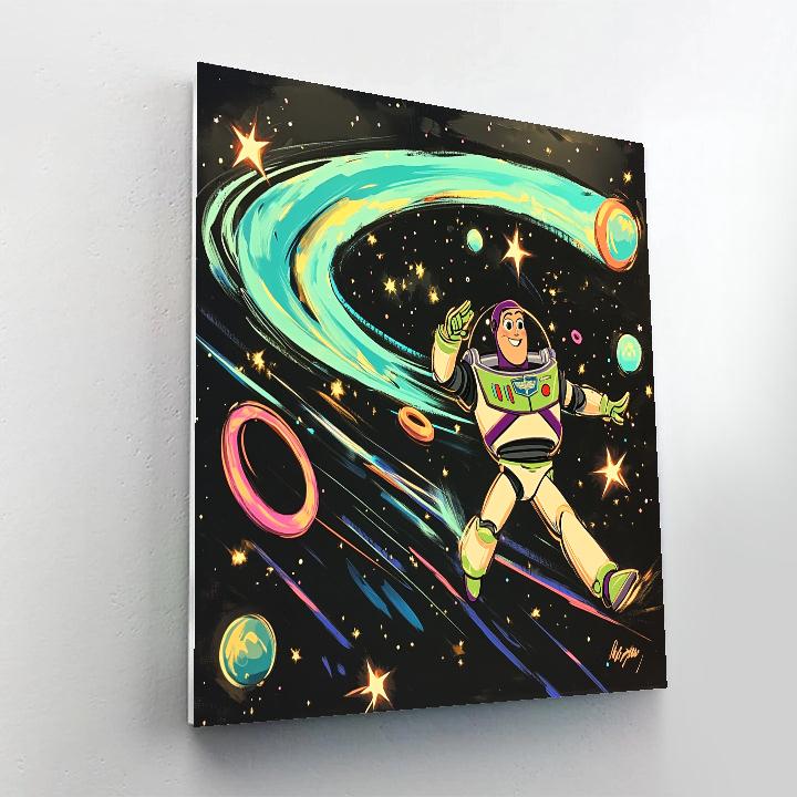 Buzz Lightyear Comet Chase Training DIY paint by numbers