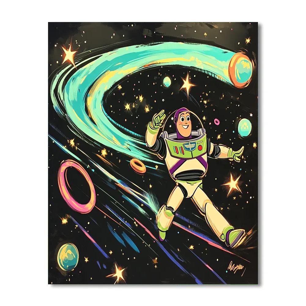 Buzz Lightyear Comet Chase Training DIY paint by numbers