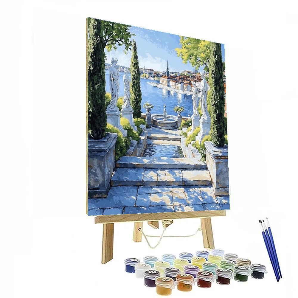 Millesgarden Sculpture Terrace Stockholm Sweden paint by numbers