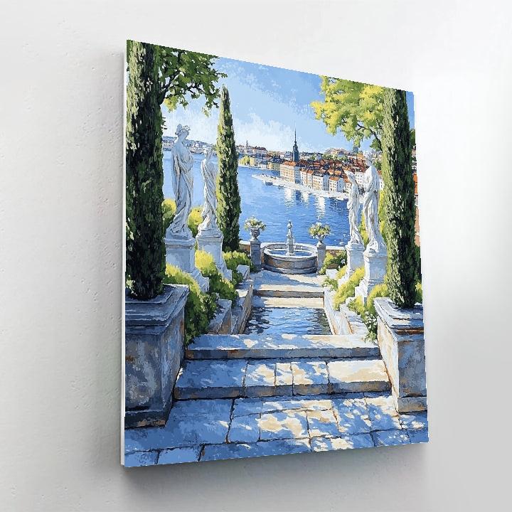 Millesgarden Sculpture Terrace Stockholm Sweden paint by numbers