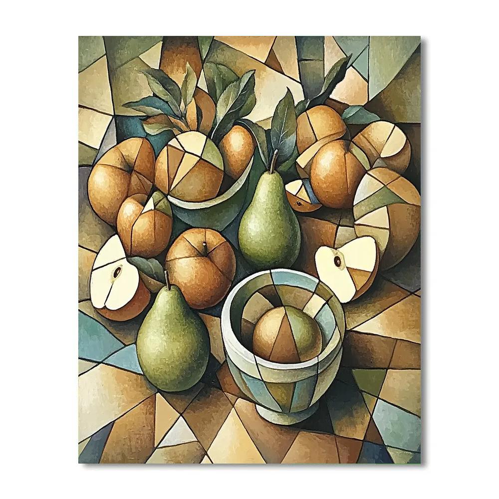 Pablo Picasso Inspired Fractured Orchard Still Life Numbered painting kits