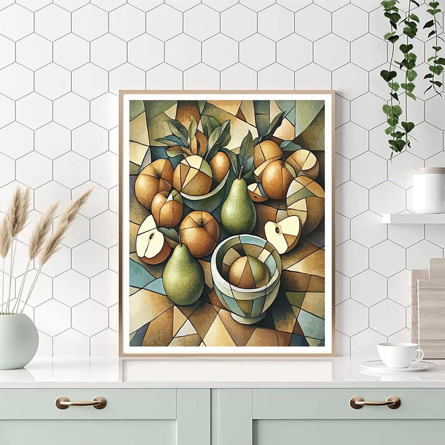 Pablo Picasso Inspired Fractured Orchard Still Life Numbered painting kits