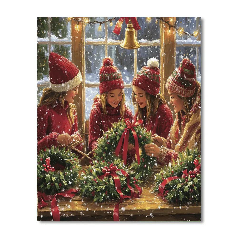 Wreathmakers By The Window painting number kit