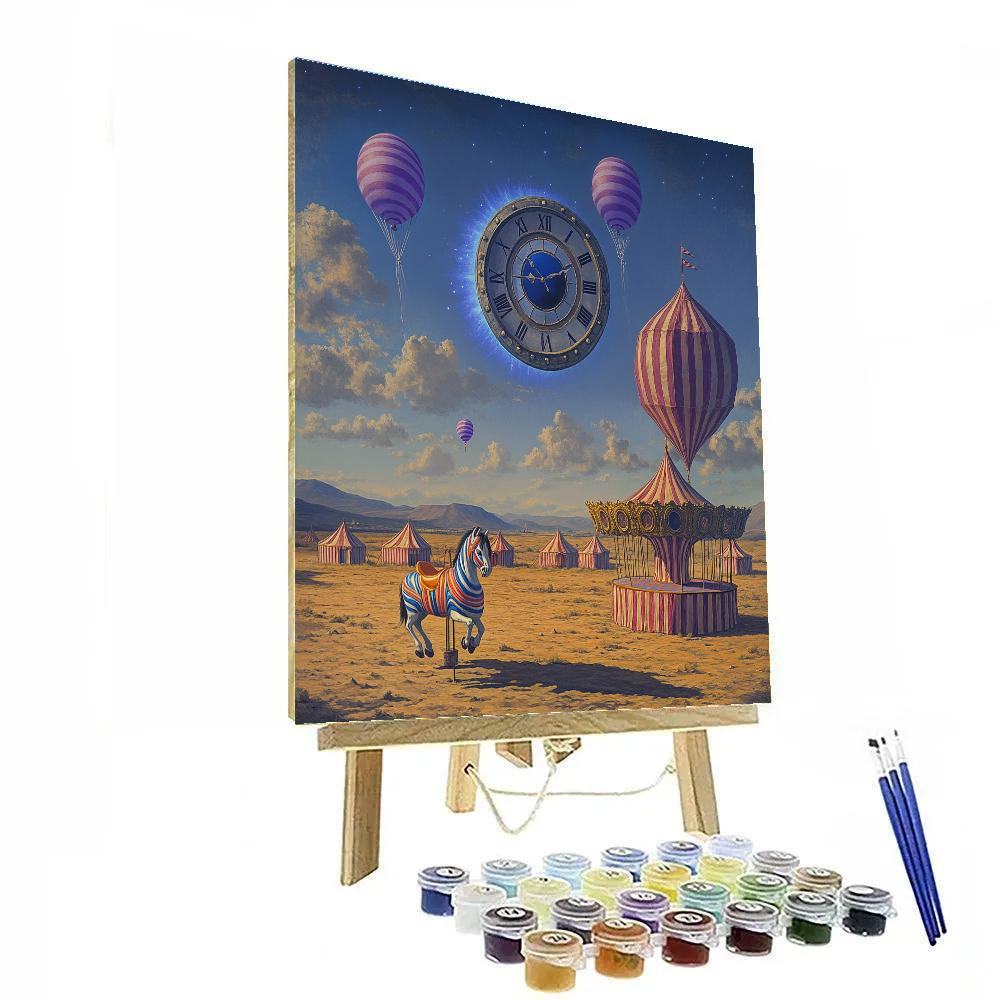 Salvador Dali Inspired Desert Eclipse Carnival Painting by numbers kit