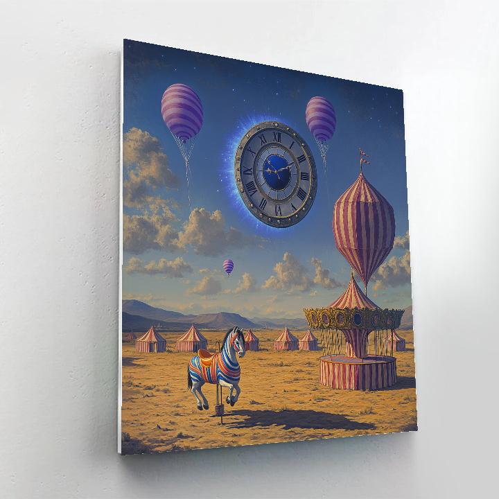 Salvador Dali Inspired Desert Eclipse Carnival Painting by numbers kit