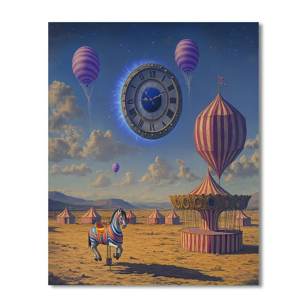Salvador Dali Inspired Desert Eclipse Carnival Painting by numbers kit