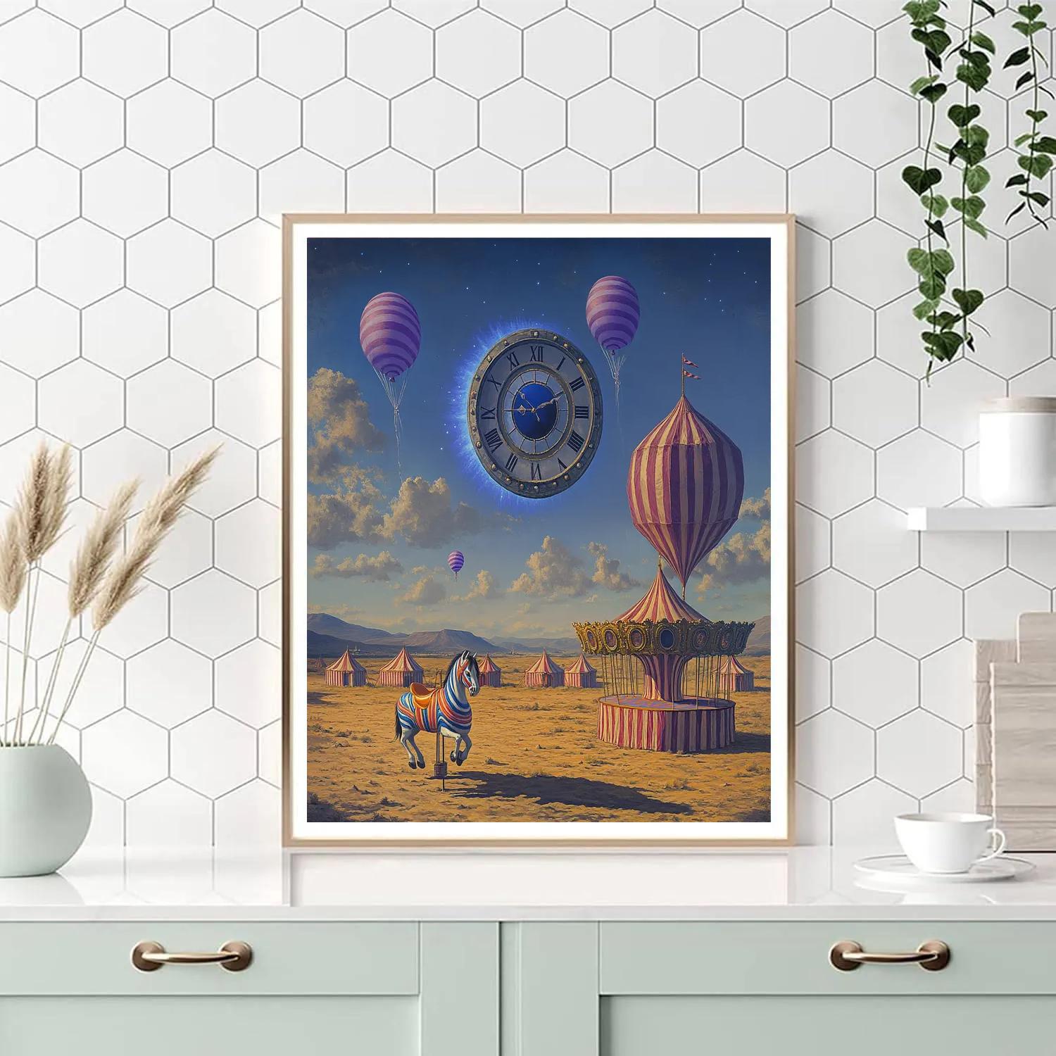 Salvador Dali Inspired Desert Eclipse Carnival Painting by numbers kit