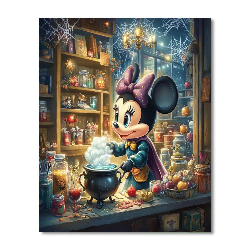 Potion Shop Window With Enchanted Mouse Ears Display Paint by numbers art