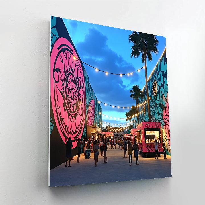 Wynwood Walls Evening Miami United States Number painting