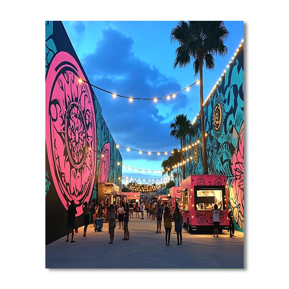 Wynwood Walls Evening Miami United States Number painting