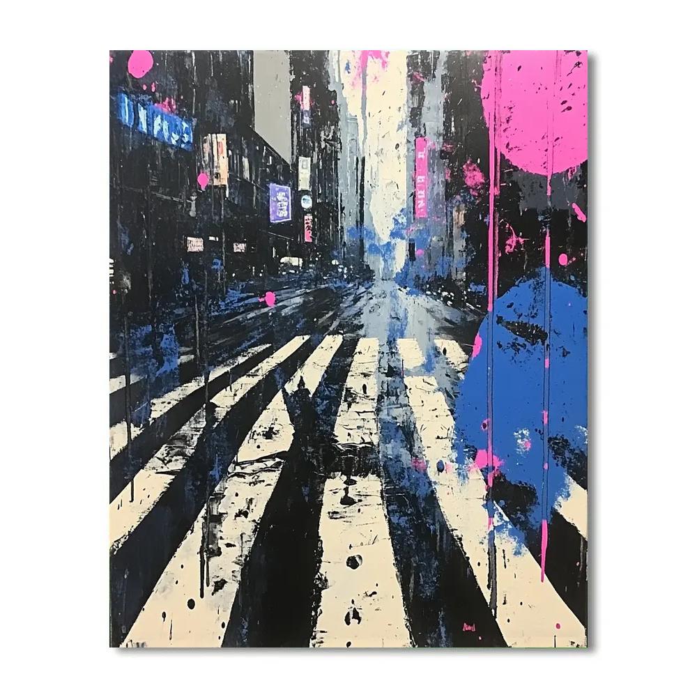 Jackson Pollock Inspired Urban Rain Energy paint by color