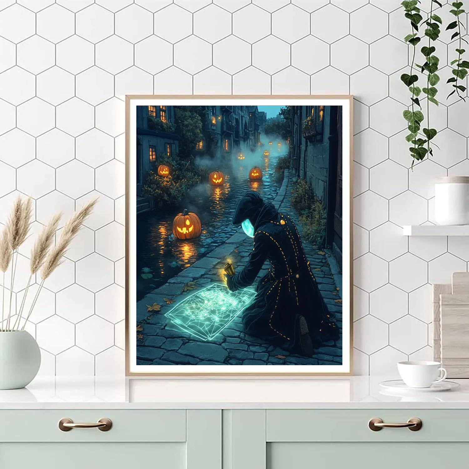 Haunted Lantern Cartographer DIY paint by numbers