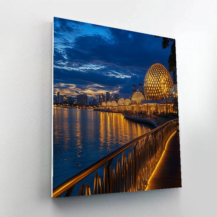 Esplanade Theatres By The Bay Night Singapore DIY paint by numbers