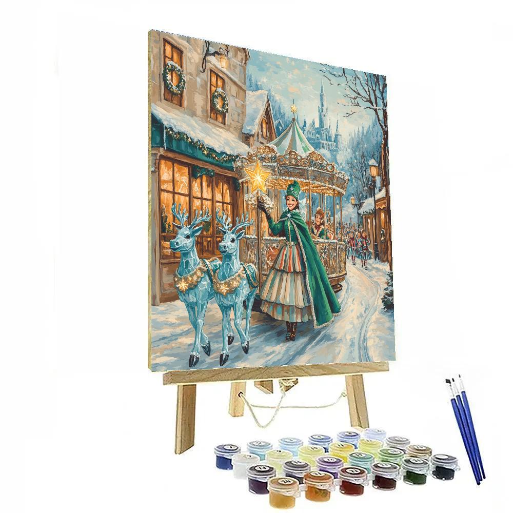 Frozen Carousel Parade On Main Street Number painting