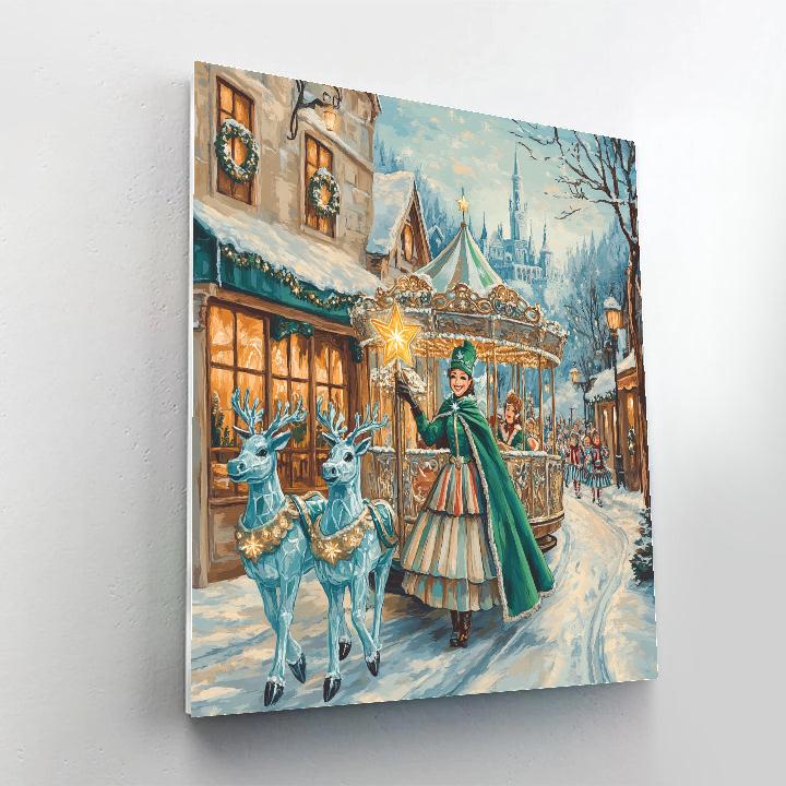 Frozen Carousel Parade On Main Street Number painting