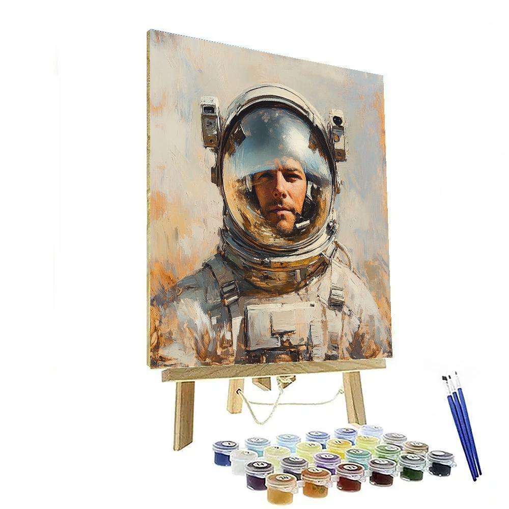 Leonardo Da Vinci Inspired Astronaut Study Portrait Painting by numbers kit