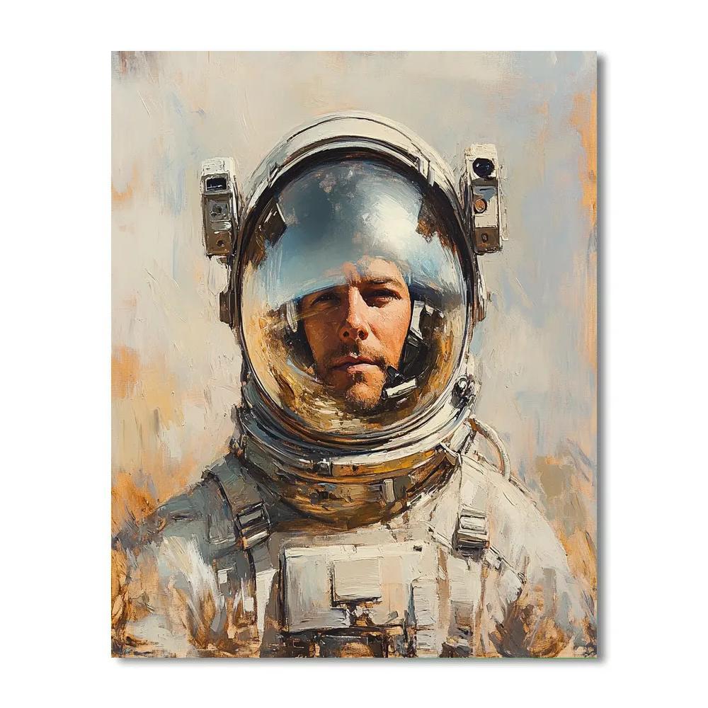 Leonardo Da Vinci Inspired Astronaut Study Portrait Painting by numbers kit