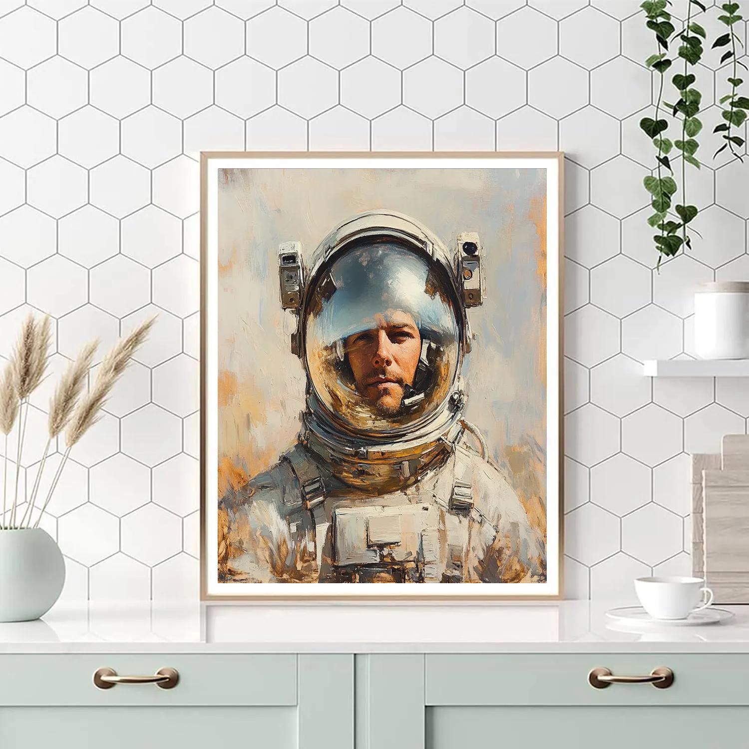 Leonardo Da Vinci Inspired Astronaut Study Portrait Painting by numbers kit