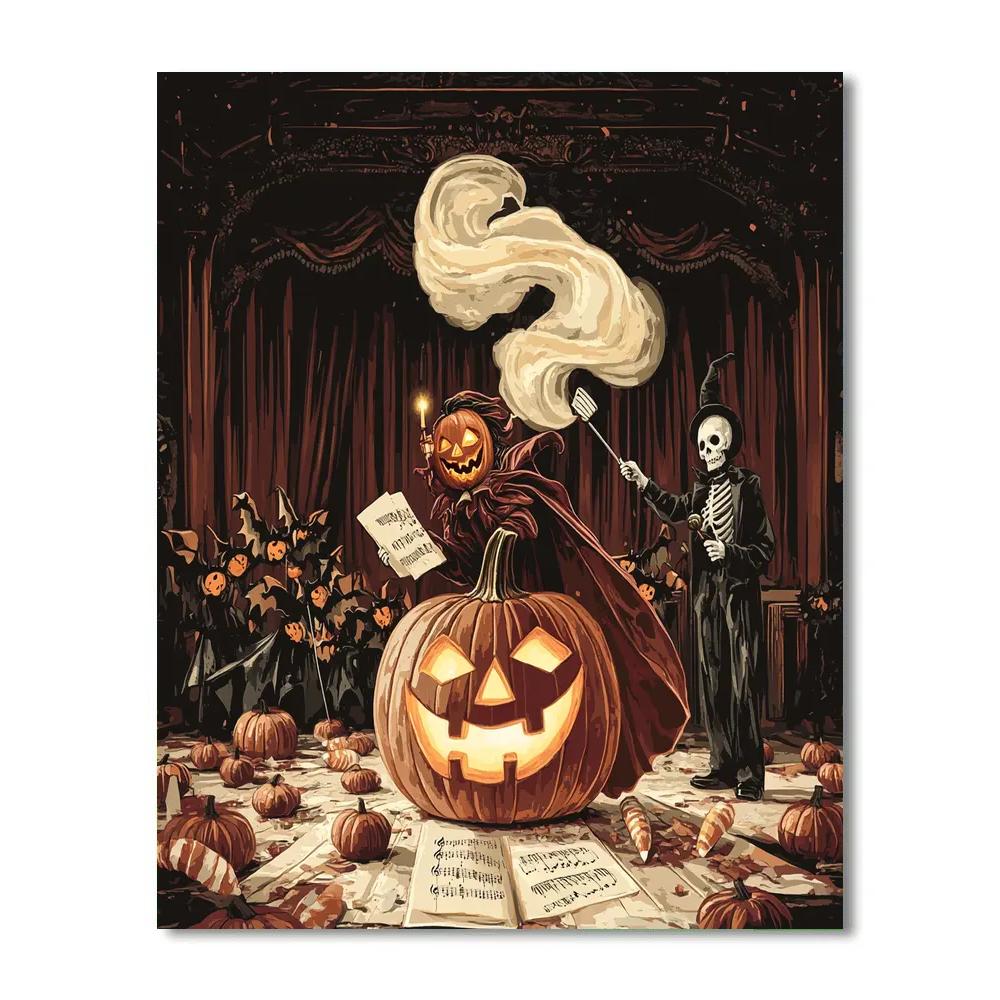 Pumpkin Opera With Spooky Chorus Paint by numbers kits
