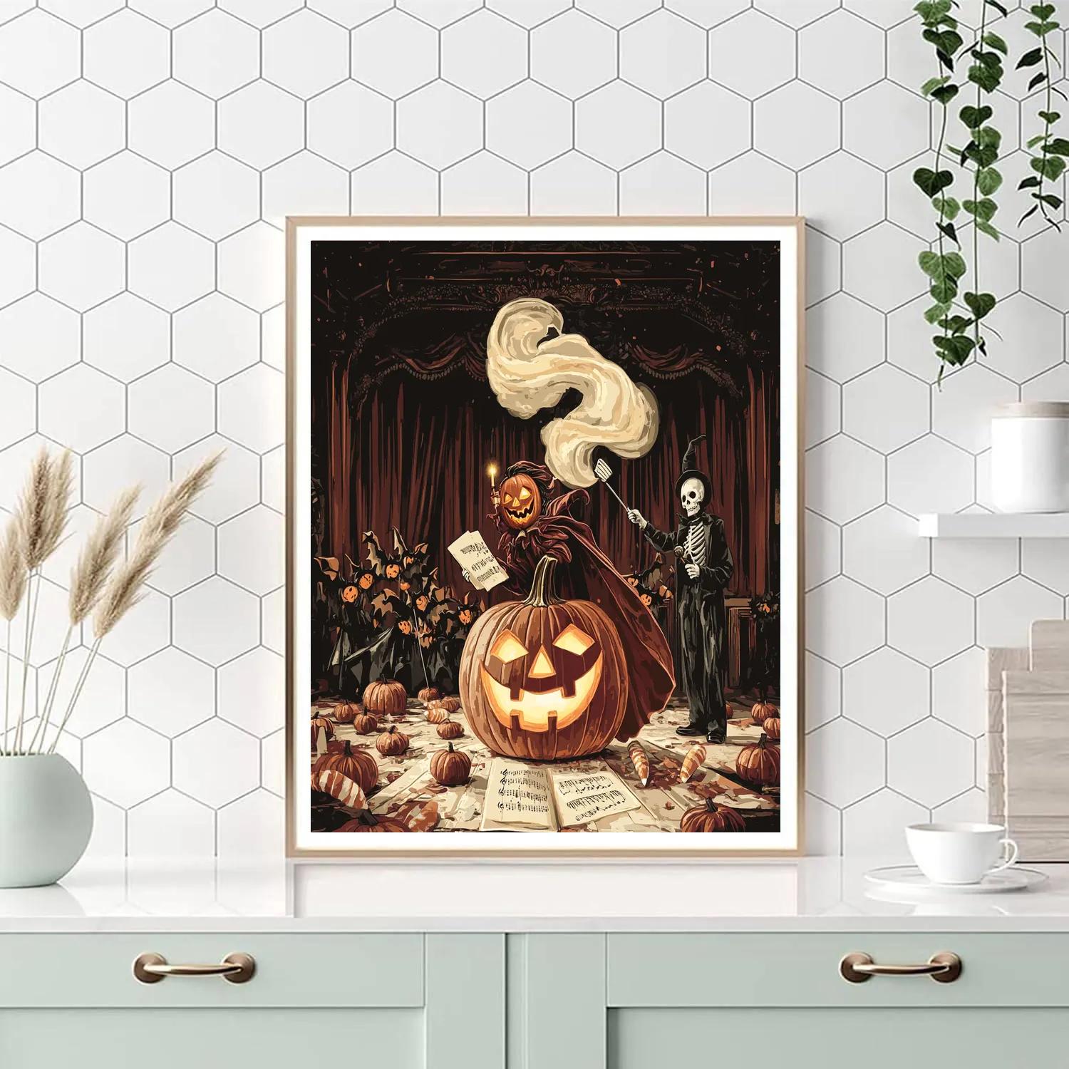 Pumpkin Opera With Spooky Chorus Paint by numbers kits