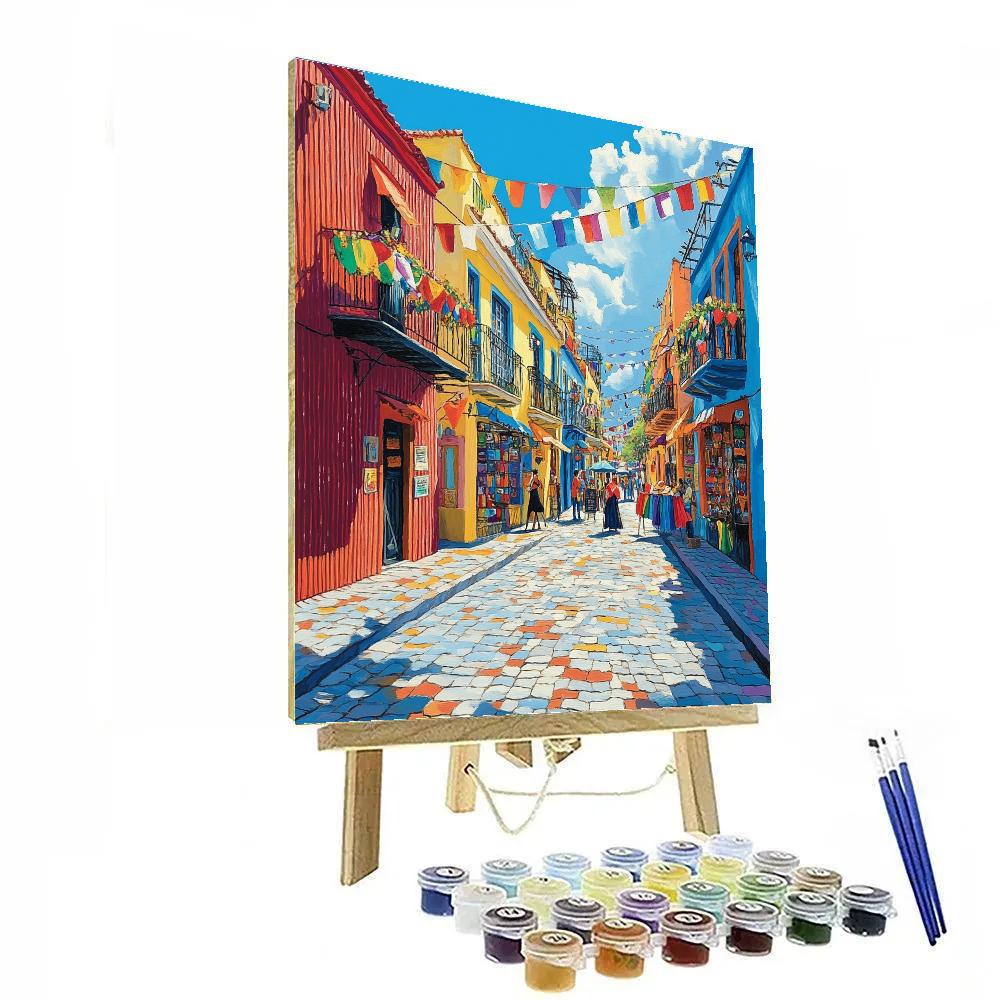 La Boca Caminito Morning Buenos Aires Argentina DIY paint by numbers