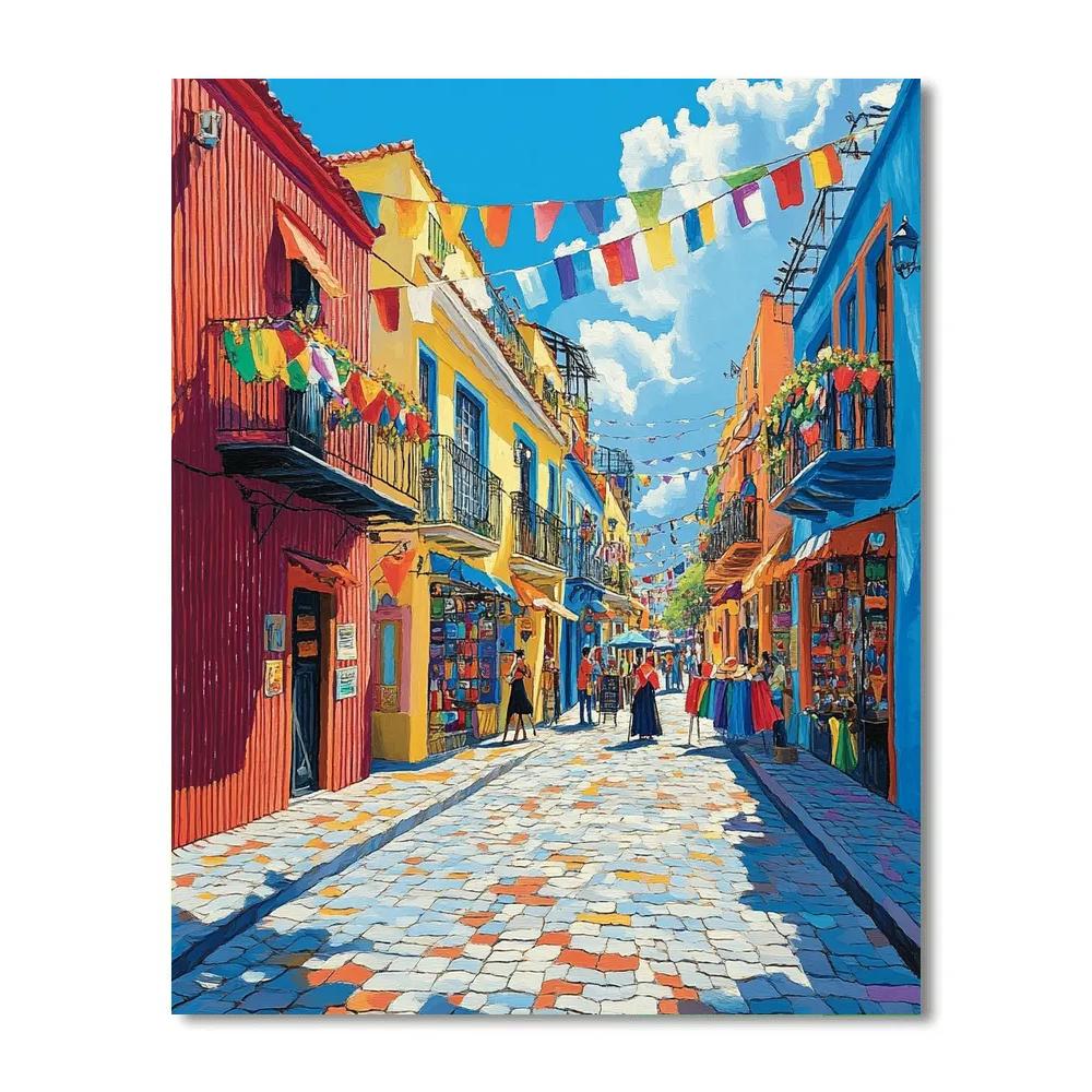 La Boca Caminito Morning Buenos Aires Argentina DIY paint by numbers