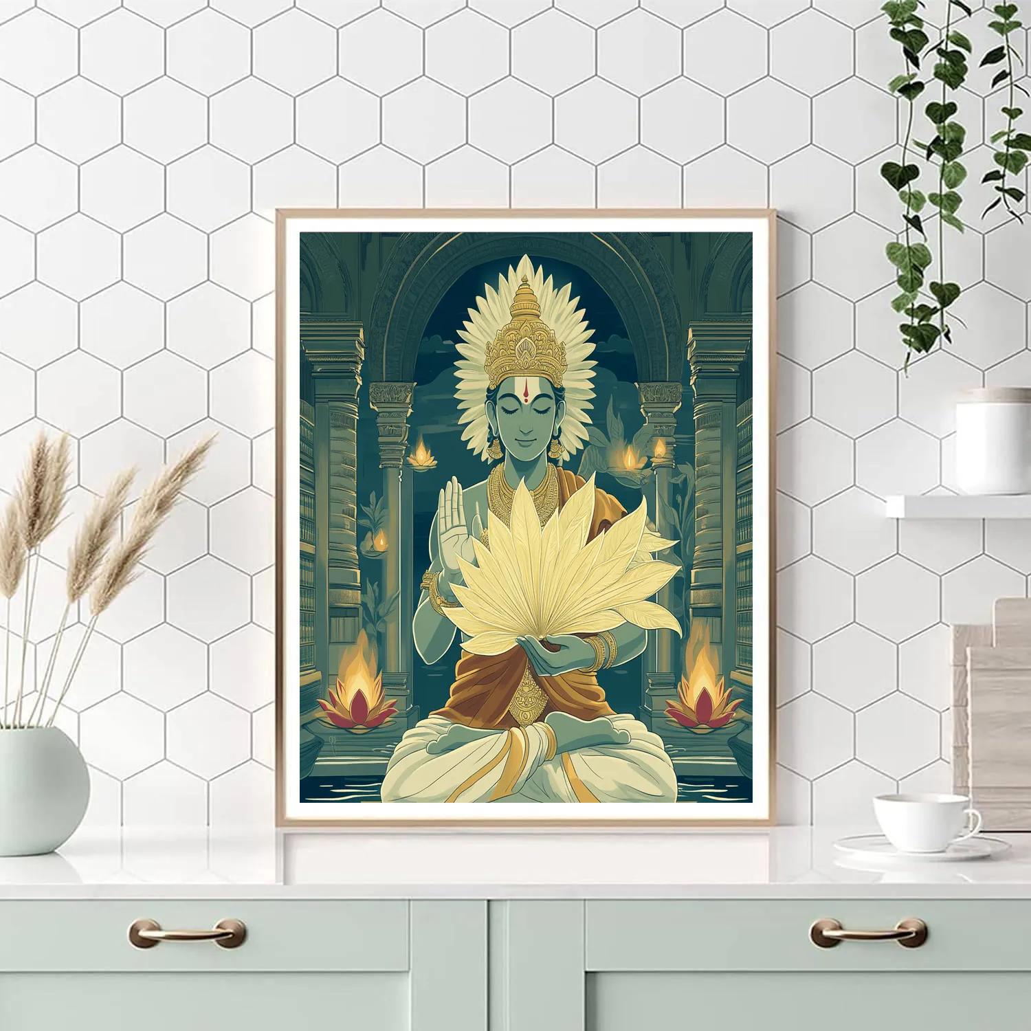Brahma Manuscript Lantern painting number kit