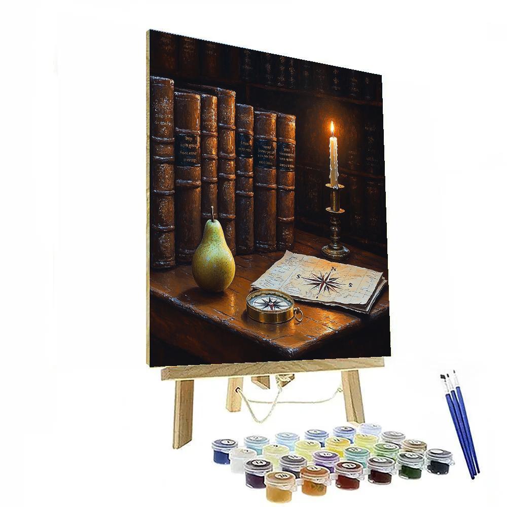 Rembrandt Inspired Library Candlelight Still Life Paint by numbers kits