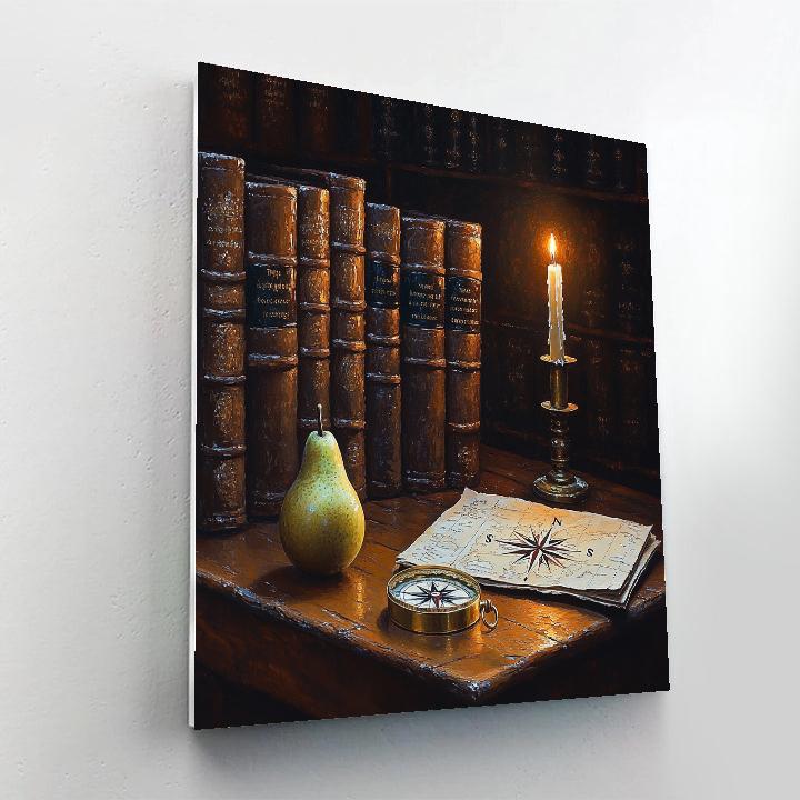 Rembrandt Inspired Library Candlelight Still Life Paint by numbers kits