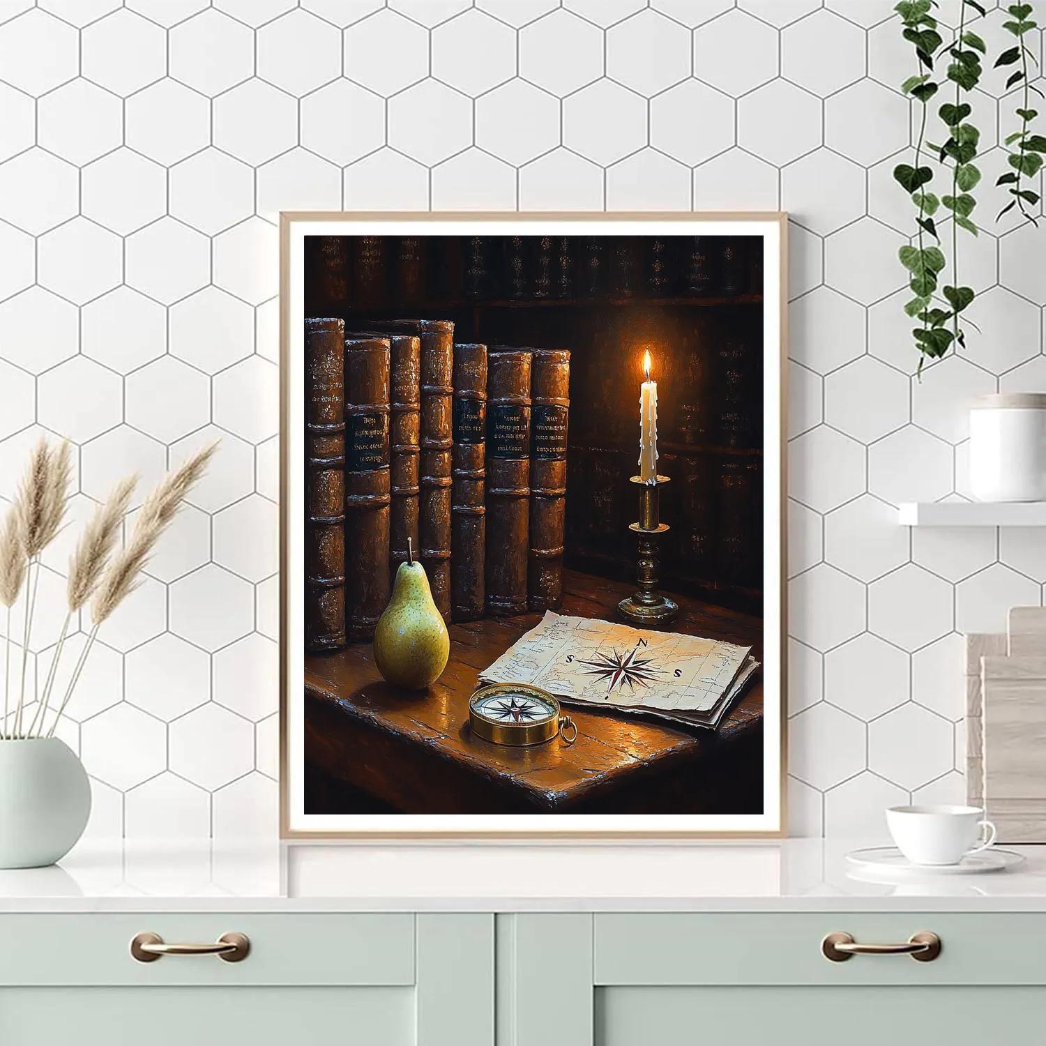 Rembrandt Inspired Library Candlelight Still Life Paint by numbers kits