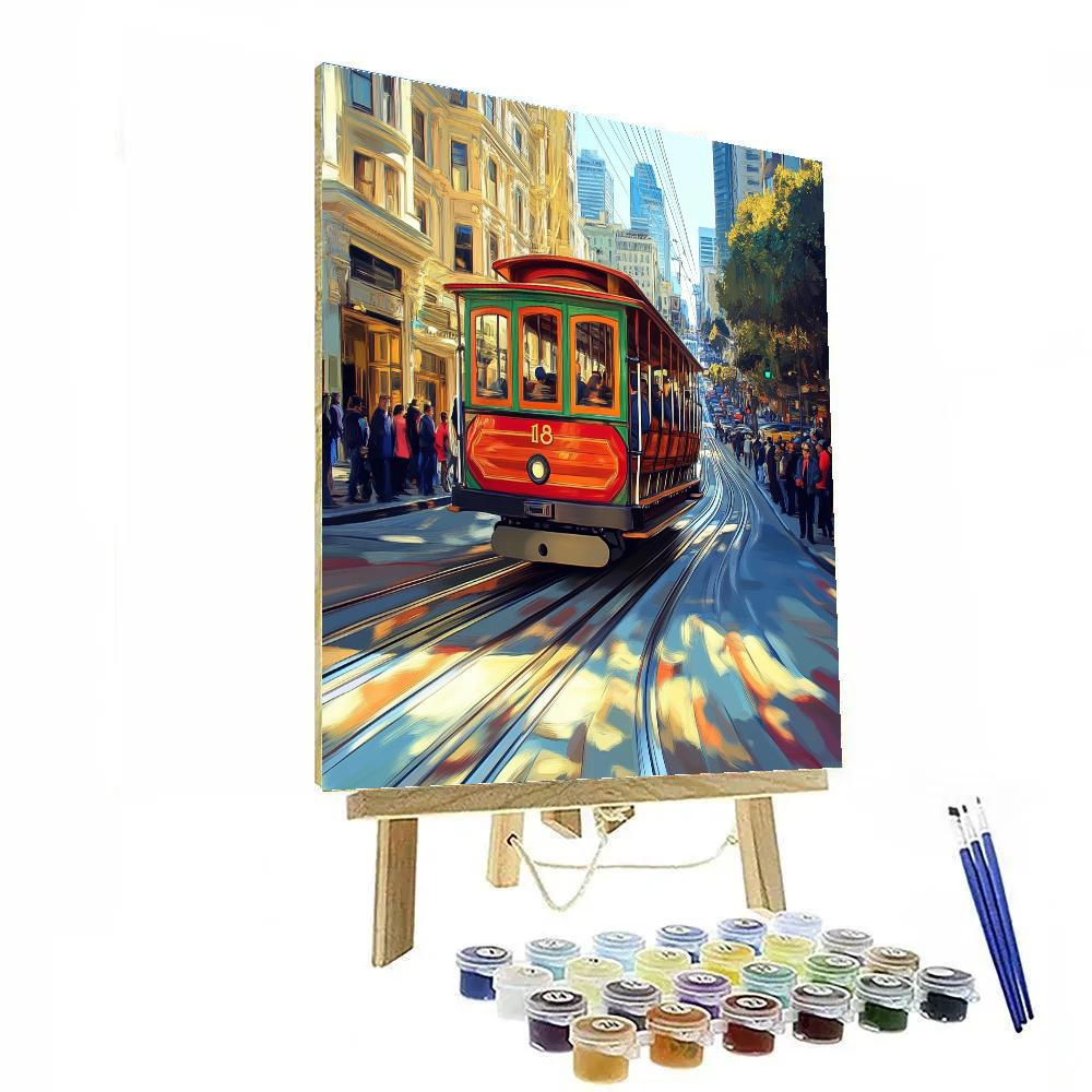 Cable Car Turnaround Powell Street San Francisco United States Painting by numbers kit